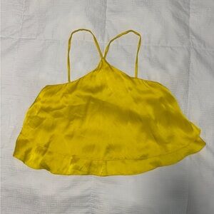 Eva Assali Silk Yellow Women's Camisole Top